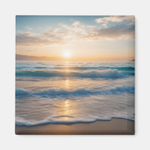 Zonsopgang over het strand magneet