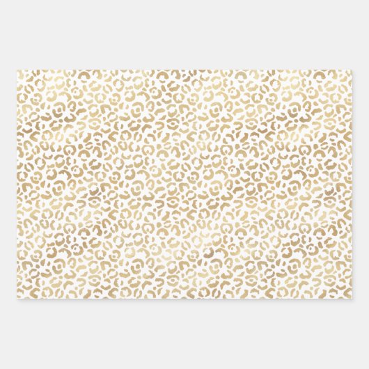 Zonsopgang Perzik Blush Roze Gouden Luipaard Inpakpapier Vel (Voorkant 3)