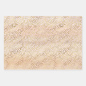 Zonsopgang Perzik Blush Roze Gouden Luipaard Inpakpapier Vel (Voorkant)