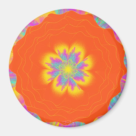 Zonsopgang Poppy door Power Flower Magneet (Voorkant)