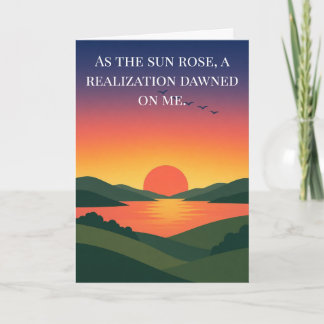 Zonsopgang Realisatie Vertraagde Verjaardag Kaart