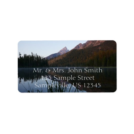 Zonsopgang reflectie bij String Lake I Etiket (Voorkant)