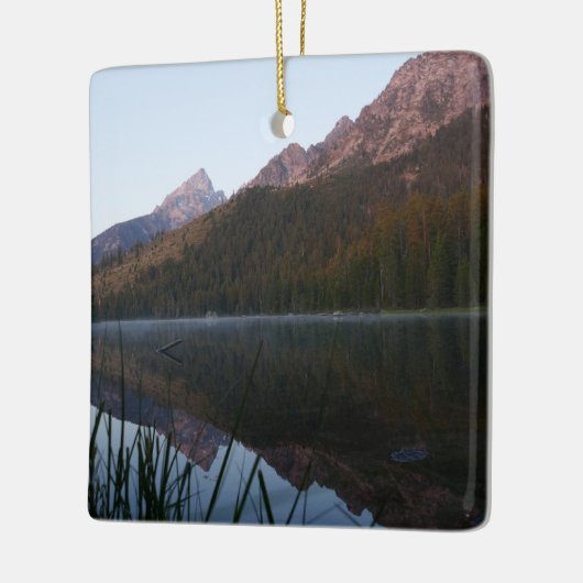 Zonsopgang reflectie bij String Lake I Keramisch Ornament (Links)