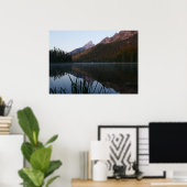 Zonsopgang reflectie bij String Lake I Poster (Thuiskantoor)