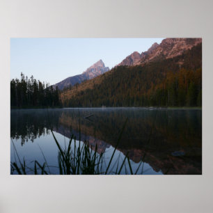 Zonsopgang reflectie bij String Lake I Poster