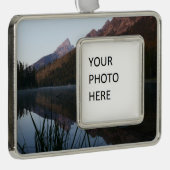 Zonsopgang reflectie bij String Lake I Verzilverd Omlijst Ornament (Rechts)