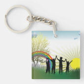 Zonsopgang Regenboog Kinderen Sleutelhanger (voorkant)