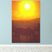 ZONSOPGANG SCHOONHEID 40x60 Canvas Afdruk (Insitu (Houten vloer))