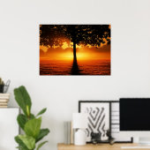 Zonsopgang Silhouet Poster (Thuiskantoor)