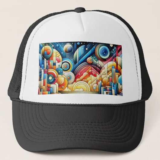 Zonsopgang Stad Trucker Pet (Voorkant)