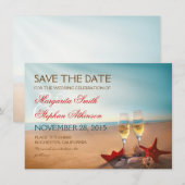 Zonsopgang Strand Romantische Save the Date Kaarte (Voorkant / Achterkant)