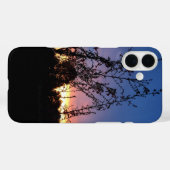 Zonsopgang tussen silhouet van wilde bloemstengels Case-Mate iPhone case (Achterkant (horizontaal))