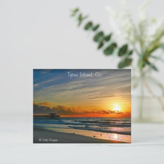 Zonsopgang - Tybee Island Briefkaart (Staand voorkant)