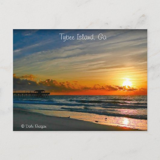 Zonsopgang - Tybee Island Briefkaart (Voorkant)