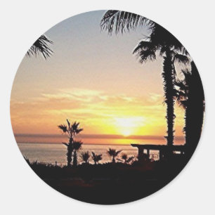 zonsopgang van de cabosticker ronde sticker