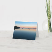 zonsopgang van het meer in de baai van saint alban bedankkaart (Voorkant)