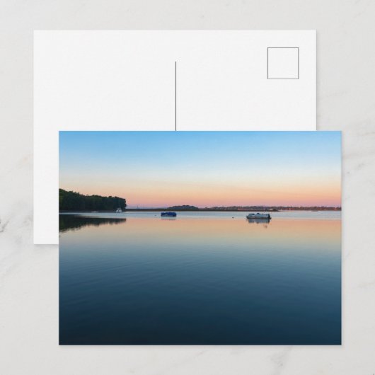 zonsopgang van het meer in de baai van saint alban feestdagenkaart (Voorkant / Achterkant)