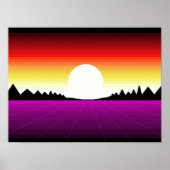 Zonsopgang Vaporwave Poster (Voorkant)