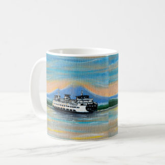 Zonsopgang Veerboot Schilderij Koffiemok
