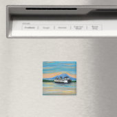 Zonsopgang Veerboot Schilderij Magneet (Insitu (Vaatwasser))