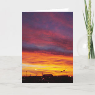 Zonsopgang Vliegtuig Vertrek Kaart