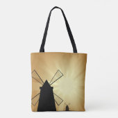 Zonsopgang Windmolens Tote Bag (Achterkant)