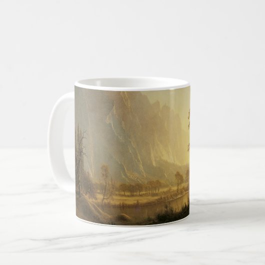 Zonsopgang, Yosemite Valley door Albert Bierstadt Koffiemok (Voorkant links)