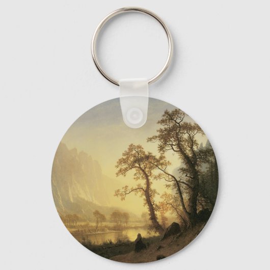 Zonsopgang, Yosemite Valley door Albert Bierstadt Sleutelhanger (Voorkant)