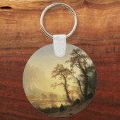 Zonsopgang, Yosemite Valley door Albert Bierstadt Sleutelhanger (Achterkant)