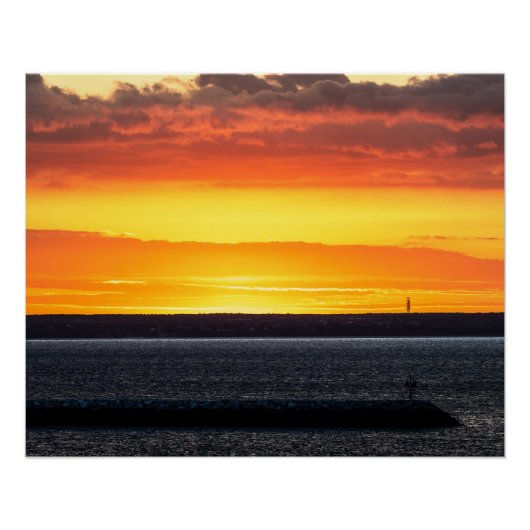 Zonsopgang & zonsondergang perfect poster (Voorkant)