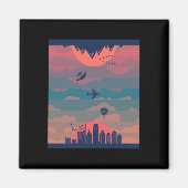 Zonsopgang Zonsondergangcyclus van dag en nacht Aa Magneet (Voorkant)