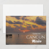 Zonsopganggroet vanuit Cancun Mexico Ansichtkaart Kaart (Voorkant / Achterkant)