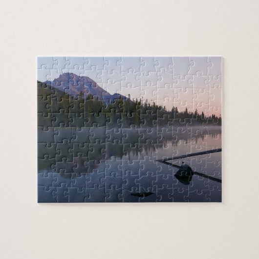 Zonsopgangreflectie bij String Lake II Legpuzzel (Horizontaal)