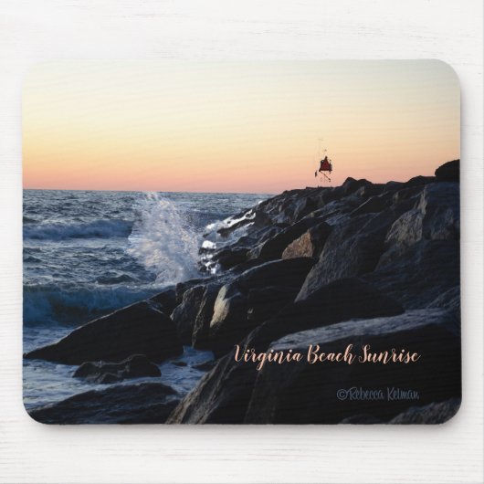 Zonsopkomst aan de Jetty - Virginia Beach 02 juli  Muismat (Voorkant)