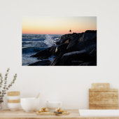 Zonsopkomst aan de Jetty - Virginia Beach 02 juli  Poster (Keuken)