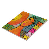 Zonsopkomst Abstract Portret van een Vrouw Tegeltje (Zijkant)