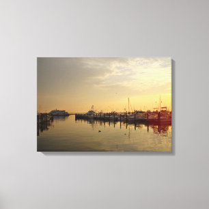Zonsopkomst bij Atlantic Highlands NJ Canvas Afdruk