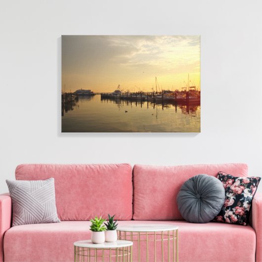 Zonsopkomst bij Atlantic Highlands NJ Canvas Afdruk (Insitu (Woonkamer))