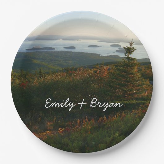 Zonsopkomst bij Cadillac Mountain I Papieren Bordje (Voorkant)