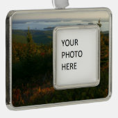 Zonsopkomst bij Cadillac Mountain I Verzilverd Omlijst Ornament (Rechts)