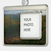 Zonsopkomst bij Cadillac Mountain I Verzilverd Omlijst Ornament (Links)