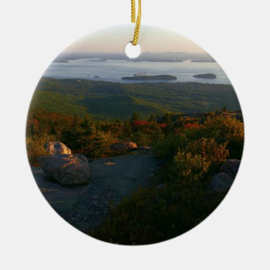 Zonsopkomst bij Cadillac Mountain II Keramisch Ornament (Voorkant)