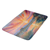 Zonsopkomst bij de vijver waterverf badmat (Gekanteld)