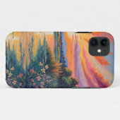 Zonsopkomst bij de vijver waterverf Case-Mate iPhone case (Achterkant (horizontaal))