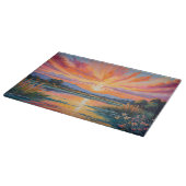 Zonsopkomst bij de vijver waterverf snijplank (Hoek)