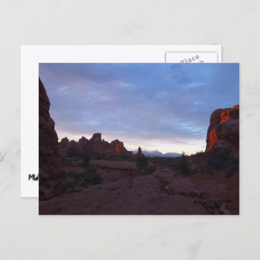 Zonsopkomst bij de Windows Trail in Arches Briefkaart (Voorkant / Achterkant)