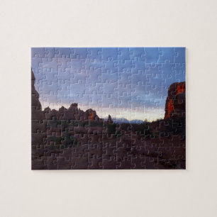 Zonsopkomst bij de Windows Trail in Arches Legpuzzel