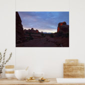 Zonsopkomst bij de Windows Trail in Arches Poster (Keuken)