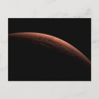 Zonsopkomst bij Gale Crater Planet Mars Briefkaart