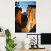 Zonsopkomst bij Hanging Rock, Blue Mountains, Aust Poster (Thuiskantoor)
